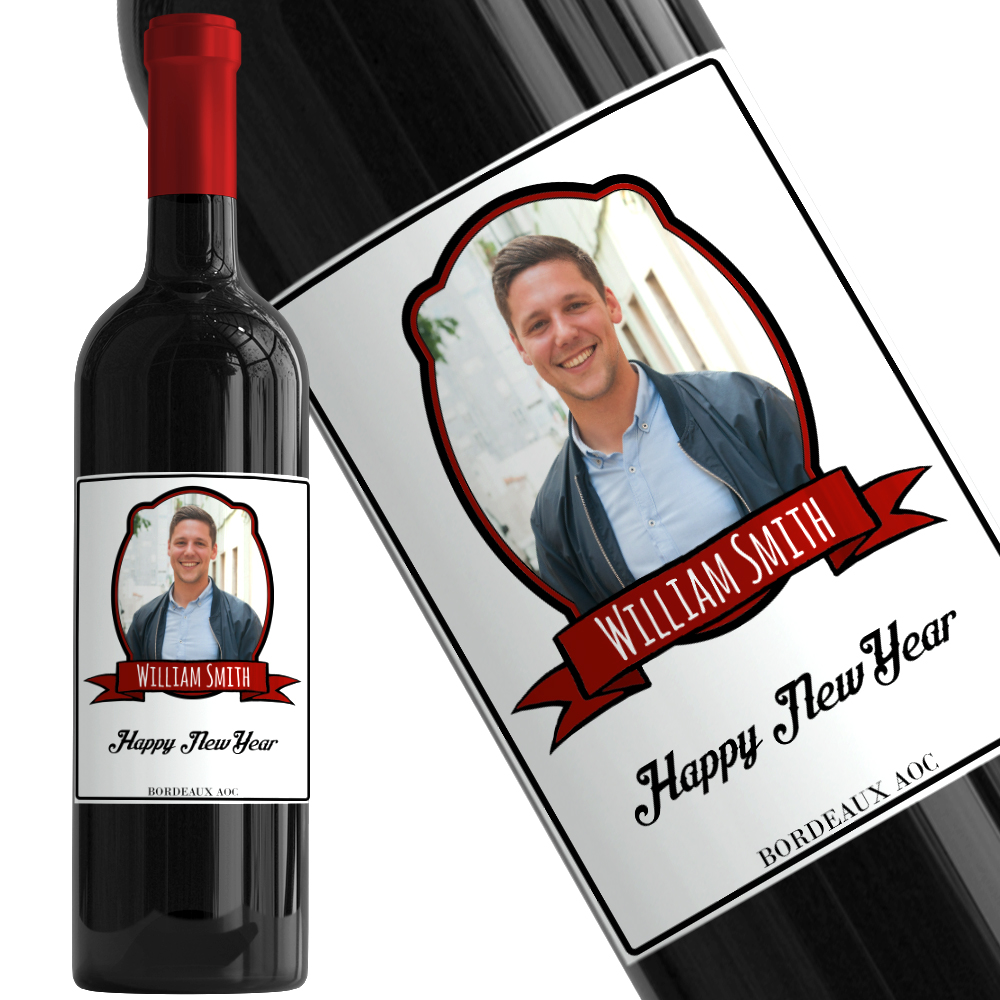 Vinho rótulo com foto Vinho rótulo com foto