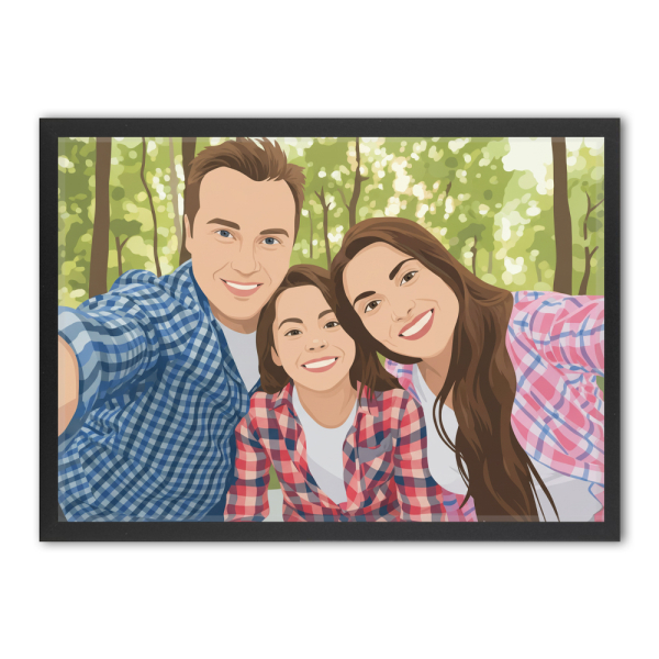 Retrato em estilo flat design a partir de uma foto Retrato em estilo flat design a partir de uma foto