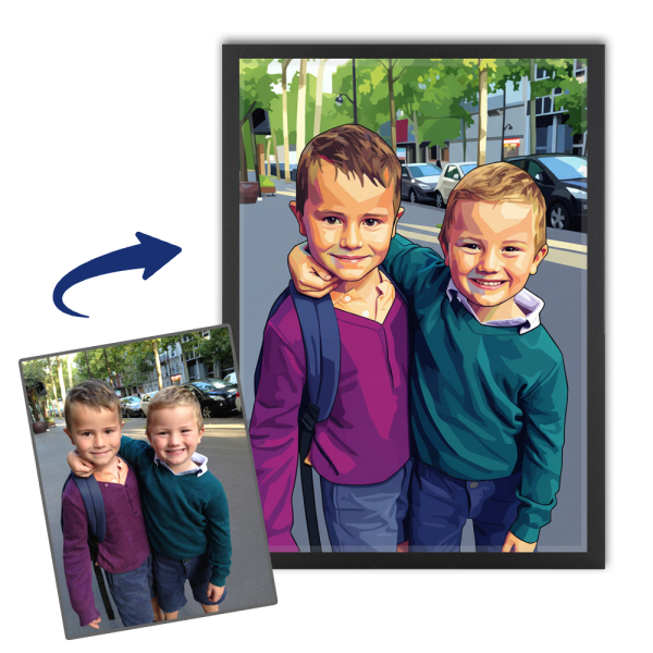 Retrato à maneira do estilo pop art WPAP a partir de uma foto Retrato à maneira do estilo pop art WPAP a partir de uma foto