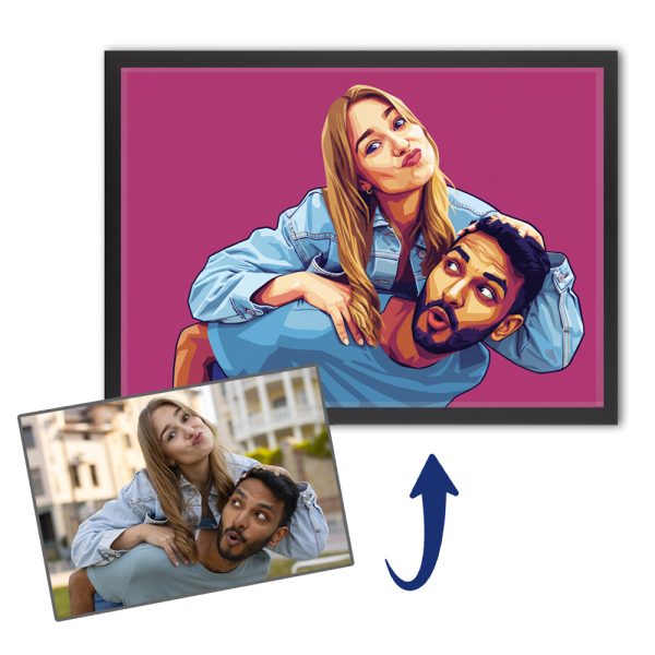 Retrato à maneira do estilo pop art WPAP a partir de uma foto Retrato à maneira do estilo pop art WPAP a partir de uma foto