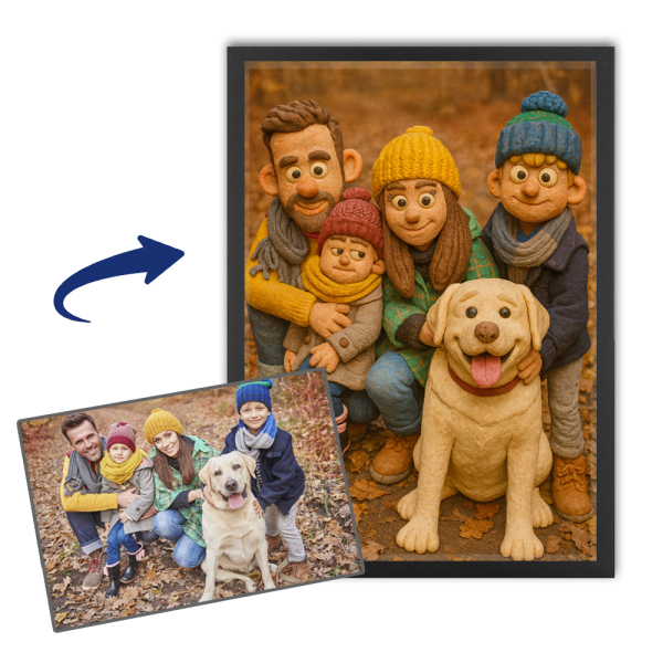 Caricatura em estilo massa de modelar a partir de uma foto Caricatura em estilo massa de modelar a partir de uma foto