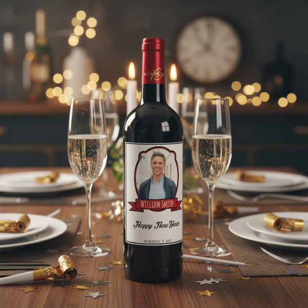 Garrafa de vinho personalizada Brasão foto Garrafa de vinho personalizada Brasão foto