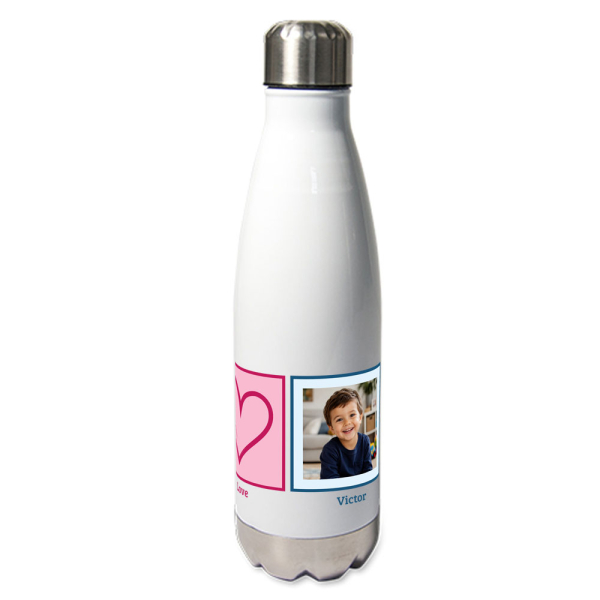 Garrafa personalizada Peace & Love foto Garrafa personalizada Peace & Love foto