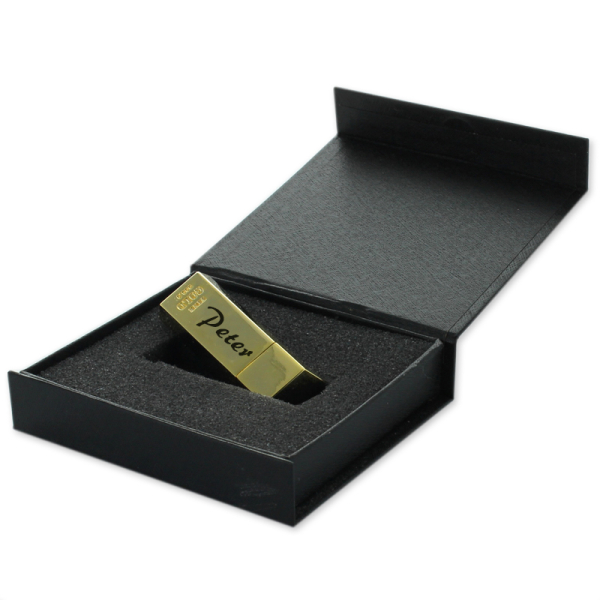 Pen drive de 16 GB em forma de lingote de ouro personalizada Pen drive de 16 GB em forma de lingote de ouro personalizada