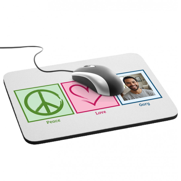 Tapete de rato Peace & Love foto Tapete de rato Peace & Love foto