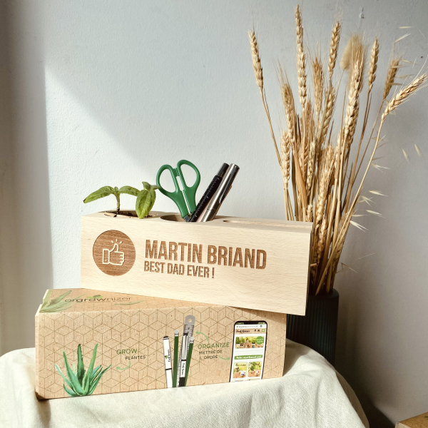 Organizador de secretária personalizado com símbolo e dedicatória Organizador de secretária personalizado com símbolo e dedicatória