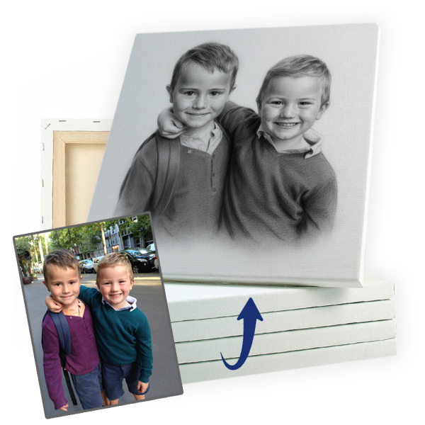 Retrato em estilo carvão feito a partir de uma fotografia Retrato em estilo carvão feito a partir de uma fotografia