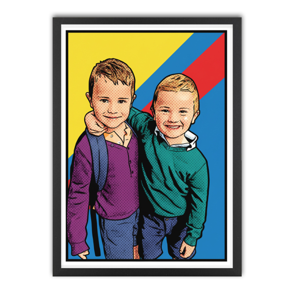 Retrato em estilo pop art banda desenhada a partir de uma fotografia Retrato em estilo pop art banda desenhada a partir de uma fotografia