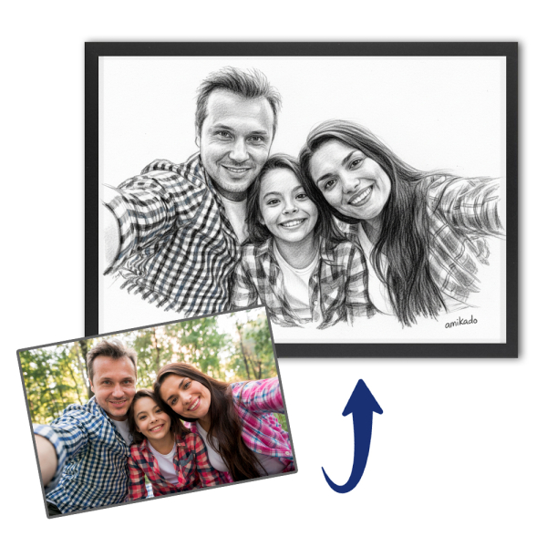 Retrato em estilo carvão feito a partir de uma fotografia Retrato em estilo carvão feito a partir de uma fotografia