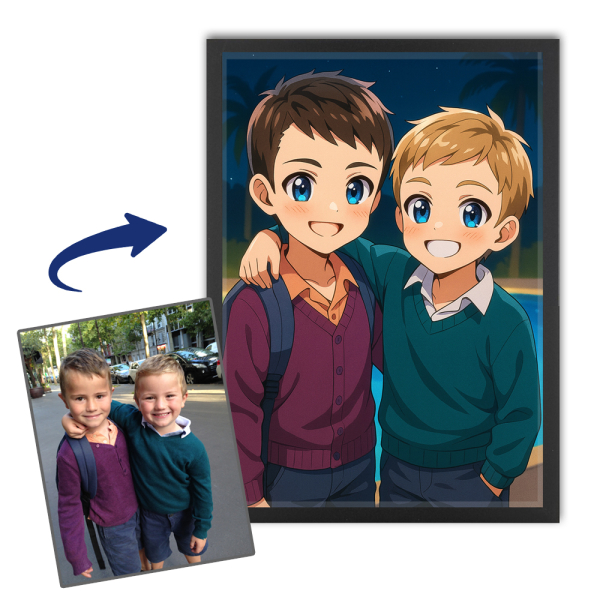 Retrato de estilo manga a partir de uma foto Retrato de estilo manga a partir de uma foto