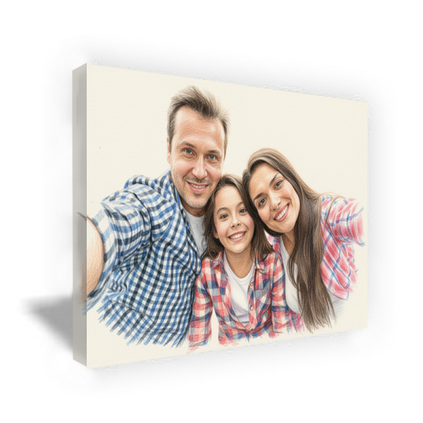 Retrato à maneira de desenho a lápis de cor a partir de uma fotografia Retrato à maneira de desenho a lápis de cor a partir de uma fotografia