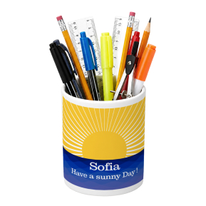 Porta-lápis cerâmica Sunset personalizado Porta-lápis cerâmica Sunset personalizado