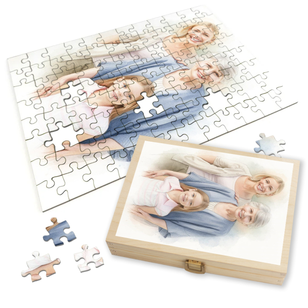 Puzzle de uma foto transformada em aguarela Puzzle de uma foto transformada em aguarela