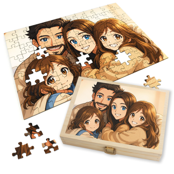 Puzzle de uma foto transformada em manga Puzzle de uma foto transformada em manga