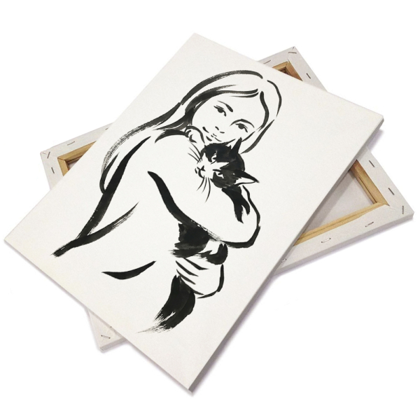 Retrato artístico em estilo tinta da China Retrato artístico em estilo tinta da China