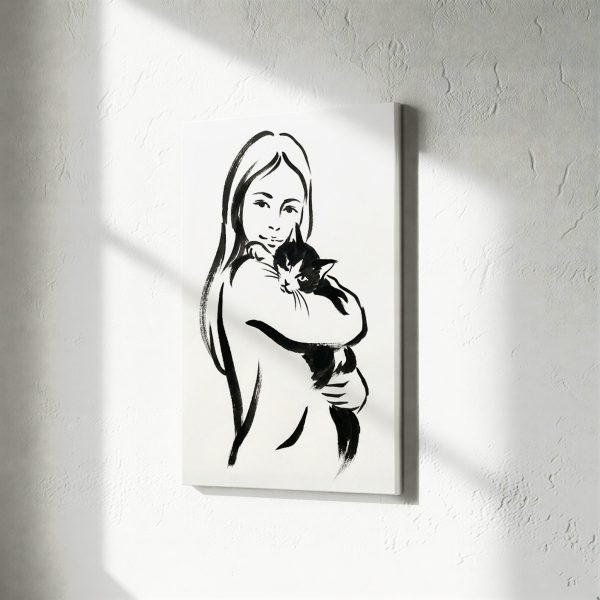 Retrato artístico em estilo tinta da China Retrato artístico em estilo tinta da China