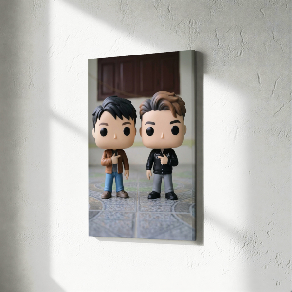 Retrato de uma figura de vinil estilizada a partir de uma foto Retrato de uma figura de vinil estilizada a partir de uma foto