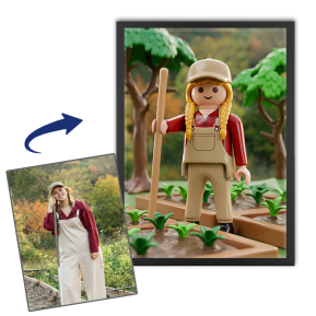 Retrato personalizado em estilo de brinquedo a partir de uma foto Retrato personalizado em estilo de brinquedo a partir de uma foto