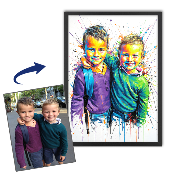 Retrato street art a partir de uma foto Retrato street art a partir de uma foto