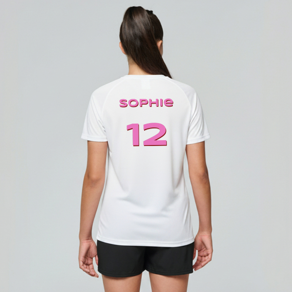 T-shirt desportivo personalizado Número da camisola T-shirt desportivo personalizado Número da camisola