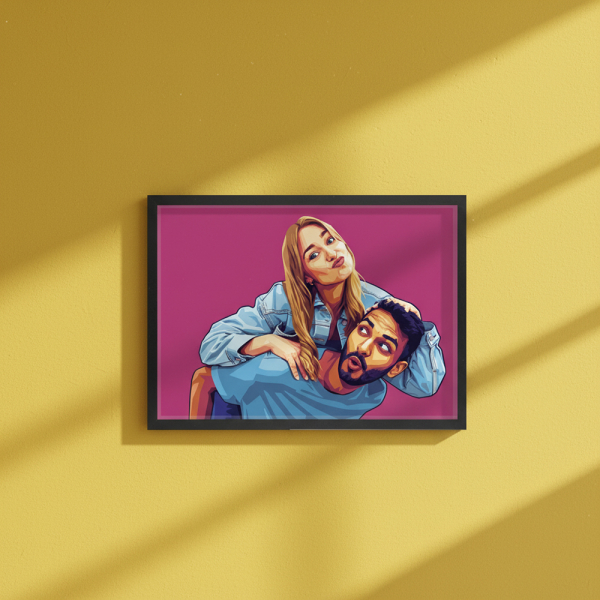 Retrato à maneira do estilo pop art WPAP a partir de uma foto Retrato à maneira do estilo pop art WPAP a partir de uma foto