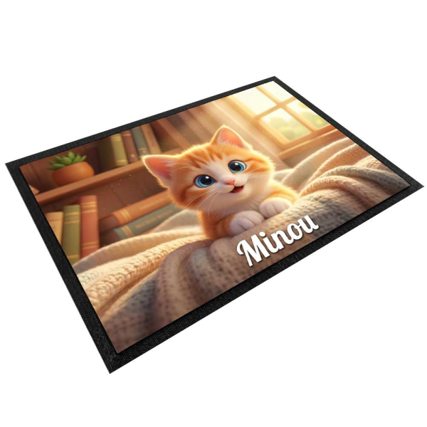 Tapete para comedouro personalizado estilo animação 3D para cão ou gat Tapete para comedouro personalizado estilo animação 3D para cão ou gat