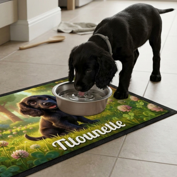 Tapete para comedouro personalizado estilo animação 3D para cão ou gat Tapete para comedouro personalizado estilo animação 3D para cão ou gat