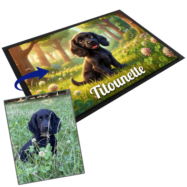Tapete para comedouro personalizado estilo animação 3D para cão ou gat Tapete para comedouro personalizado estilo animação 3D para cão ou gat