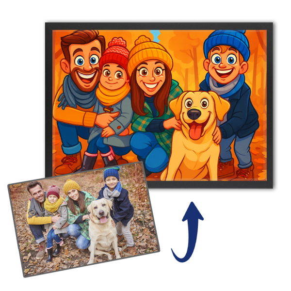 Caricatura humorística a partir de uma foto Caricatura humorística a partir de uma foto