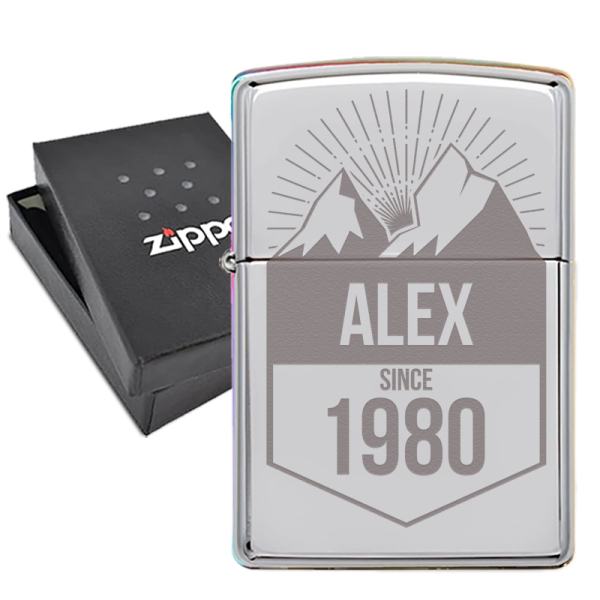 Zippo® aniversário personalizado Zippo® aniversário personalizado