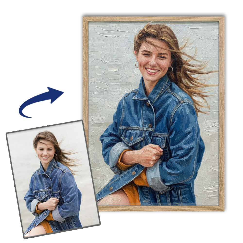 Retrato em estilo de pintura a óleo a partir de uma foto Retrato em estilo de pintura a óleo a partir de uma foto