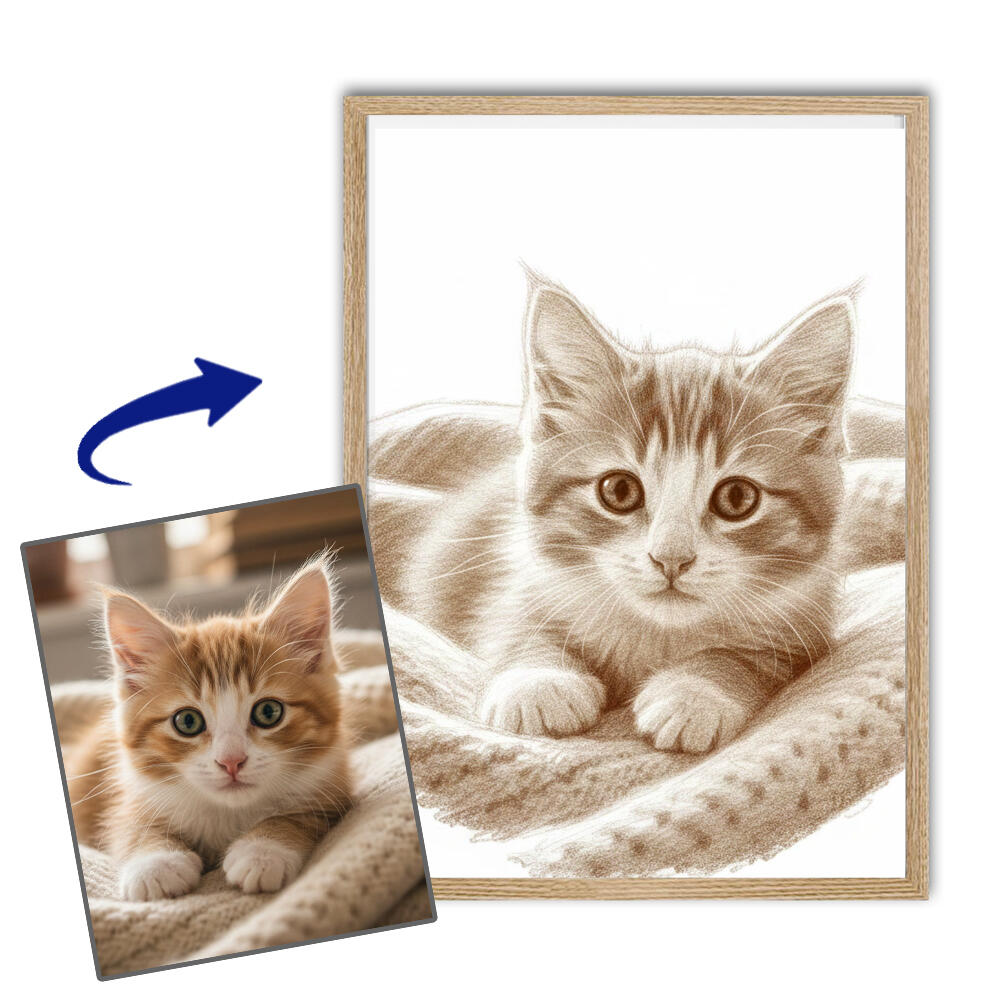Retrato em estilo de desenho sépia feito a partir de uma foto Retrato em estilo de desenho sépia feito a partir de uma foto