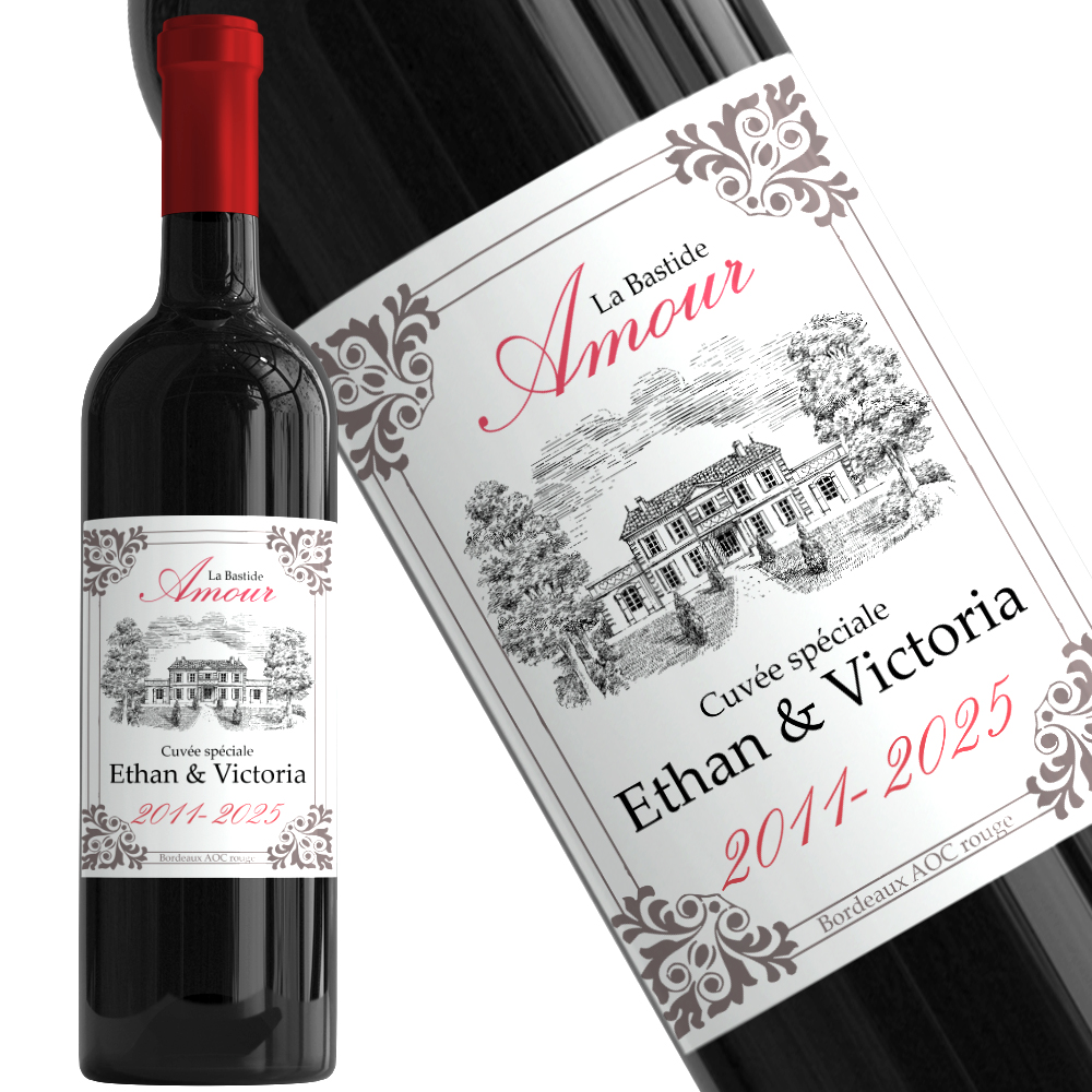 Vinho rtulo com nome