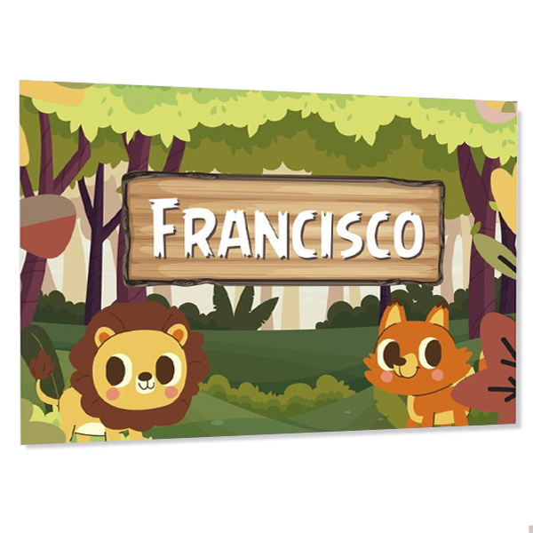 Placa de porta em alumínio infantil Placa de porta em alumínio infantil