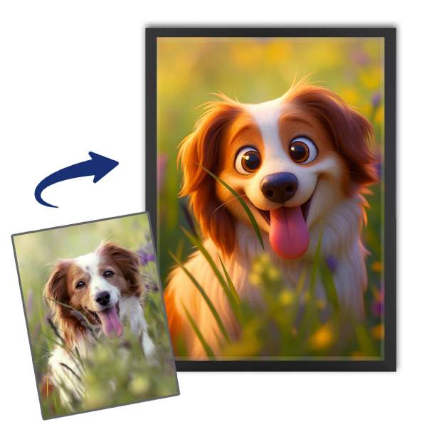 Retrato de animal ao estilo de um filme de animação 3D