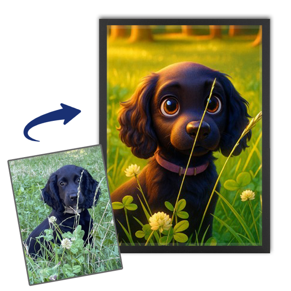 Retrato de animal ao estilo de um filme de animação 3D