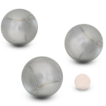 Bolas de pétanque riscada