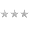 3 estrelas prateadas