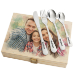 Conjunto de talheres em estojo