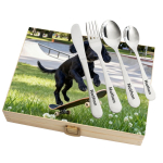 Conjunto de talheres em estojo