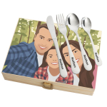 Conjunto de talheres em estojo