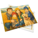 Tela canvas sobre estirador