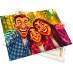 Tela canvas sobre estirador