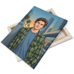 Tela canvas sobre estirador