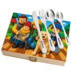 Conjunto de talheres em estojo