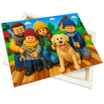 Tela canvas sobre estirador