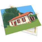 Tela canvas sobre estirador