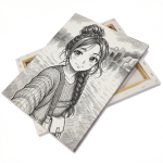 Tela canvas sobre estirador