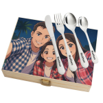 Conjunto de talheres em estojo