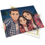 Tela canvas sobre estirador